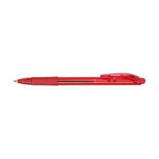 Pentel Golyóstoll, 0,35 mm, nyomógombos, PENTEL "BK417", piros toll
