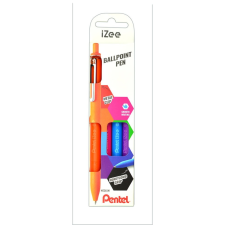 Pentel Golyóstoll nyomógombos 0,35mm PENTEL iZee 4db-os kék,pink,lila,narancs toll