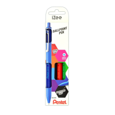 Pentel Golyóstoll nyomógombos 0,35mm PENTEL iZee 4db-os kék,piros,fekete,zöld toll