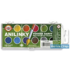 Pentel Koh-I-Noor brillant 12 színû vízfesték készlet kréta, festék és papír