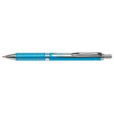 Pentel Rollertoll, 0,35 mm, nyomógombos, égszínkék tolltest, PENTEL "EnerGel BL-407" kék toll