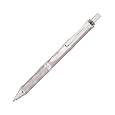Pentel Rollertoll 0,35mm, fém ezüst test, Pentel Energel BL407-A, írásszín kék toll