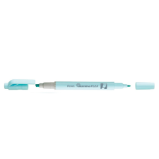 Pentel Szövegkiemelő kétvégű 1/3,5mm, vágott és kúphegyű, Pentel pasztell kék filctoll, marker