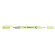 Pentel Szövegkiemelő kétvégű 1/3,5mm, vágott és kúphegyű, Pentel pasztell sárga filctoll, marker