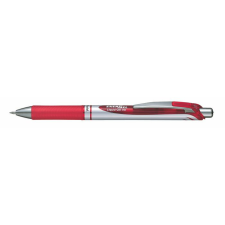 Pentel Zseléstoll, 0,35 mm, nyomógombos, PENTEL "EnerGel BL77", piros toll