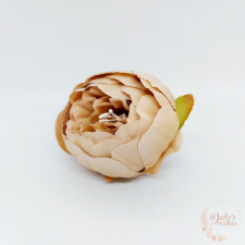 Peónia virágfej - 8 cm - cappuccino dekorációs kellék