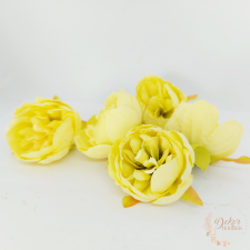  Peony virágfej - 5 cm - krém sárga dekorációs kellék