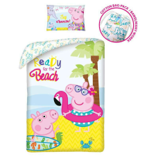 Peppa malac Beach ágyneműhuzat 140×200cm, 70×90 cm lakástextília