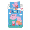 Peppa malac Big Pig Family gyerek, ovis ágyneműhuzat 100×135cm, 40×60 cm