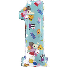 Peppa malac Blue 1-es szám fólia lufi 66 cm party kellék