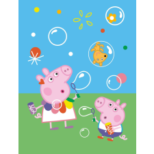 Peppa malac Bubbles coral fleece polár takaró 130x170cm lakástextília
