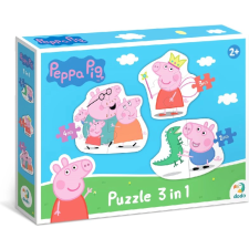peppa malac család puzzlek 3 az 1-ben puzzle, kirakós