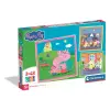 Peppa malac Family 3x48 db-os puzzle Clementoni
