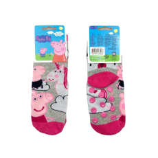 Peppa malac gyerek vastag csúszásgátlós zokni - Szürke - 31-34