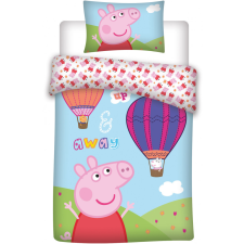 Peppa malac Hot-air Balloon gyerek, ovis ágyneműhuzat 100×135cm, 40×60 cm lakástextília