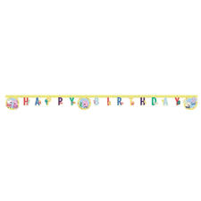 Peppa malac Messy Play Happy Birthday felirat party kellék