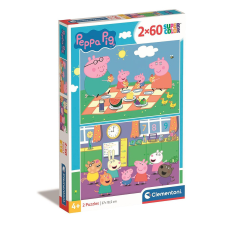  Peppa malac Picnic and School 2x60 db-os puzzle Clementoni puzzle, kirakós