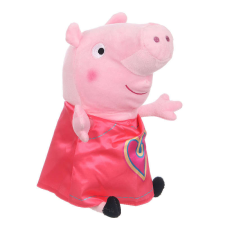 Peppa malac plüss - szivecskés ruhás - 26cm plüssfigura