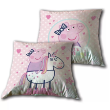 Peppa malac Unicorn párna, díszpárna 35x35 cm lakástextília