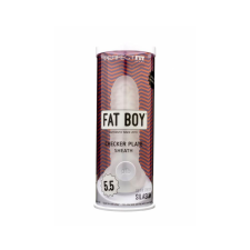 Perfect Fit Fat Boy Checker Box - péniszköpeny (15cm) - tejfehér péniszköpeny
