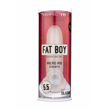 Perfect Fit Fat Boy Micro Ribbed - péniszköpeny (15cm) - tejfehér péniszköpeny