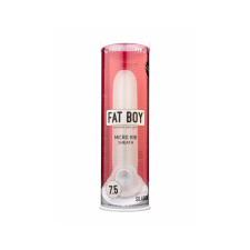 Perfect Fit Fat Boy Micro Ribbed - péniszköpeny (19cm) - tejfehér péniszköpeny