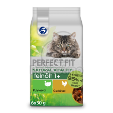 Perfect Fit Natural Vitality nedvestáp - pulyka, csirke 6 x 50 g macskaeledel