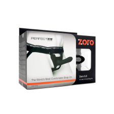 Perfect Fit ZORO 5.5- felcsatolható dildó (14cm) - fekete műpénisz, dildó