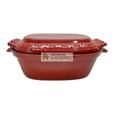 Perfect home 17901 TERRACOTTA AGYAG RÓMAI TÁL 6 LITERES KÍVÜL-BELÜL MÁZAS PIROS sütés és főzés