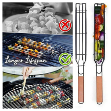 Perfect home Grillező kosár saslik - kebab hús és zöldség sütéséhez kültéri használatra kerti sütés és főzés