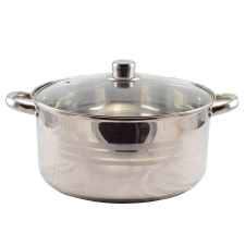 Perfect home Inox lábas üvegfedővel 9 literes edény