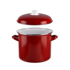 Perfect home Perfet Home zománcozott fazék + fedő18 cm, piros (15403) edény