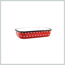 Perfect home Piros Pöttyös Zománcozott tepsi 33 cm 10381 edény