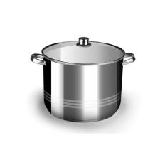 Perfect home Rozsdamentes fazék 16cm + üvegfedő 72119 edény