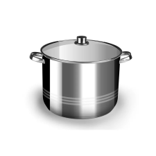 Perfect home Rozsdamentes fazék 30cm üvegfedővel 16liter edény