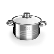 Perfect home Rozsdamentes lábas 18cm üvegfedővel 2,5 literes edény