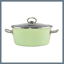 Perfect home Zöld Elite Zománcozott lábas 26 cm + üvegfedő 10417 edény