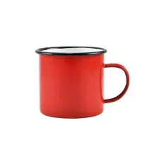 Perfect home Zománcozott bögre 9 cm 450 ml piros-fehér 10385 bögrék, csészék