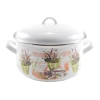 Perfect home Zománcozott lábas fedővel 22cm 4,8liter levendula