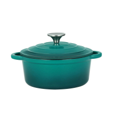 Perfect home Zománcozott öntöttvas lábas 20 cm, 2L türkiz edény