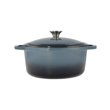 Perfect home Zománcozott öntöttvas lábas 26 cm, 5,2 literes Acélkék 14611 edény