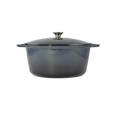 Perfect home Zománcozott öntöttvas lábas 32 cm 8 literes Acélkék edény