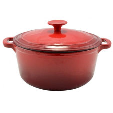 Perfect home Zománcozott öntöttvas lábas fedővel 28cm piros edény