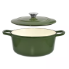 Perfect home zománcozott öntöttvas lábas fedővel 3,5L, zöld (11862)