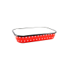 Perfect home Zománcozott pöttyös piros tepsi 33cm