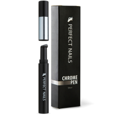 Perfect Nails Chrome Pen - Krómpor Körömdíszítő Toll - Ezüst körömdíszítő