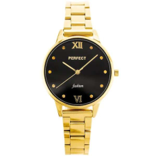  Perfect női arany kvarcóra fekete számlappal + díszdoboz karóra