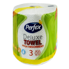 Perfex Kéztörlő tekercses háztartási PERFEX Deluxe 3 rétegű 150 lapos 1 tekercses higiéniai papíráru