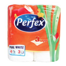 Perfex Toalettpapír 3rét. 4tek 90lap higiéniai papíráru