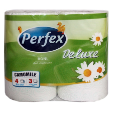 Perfex Toalettpapír perfex deluxe 3 rétegű 4 tekercses kamilla ht10459 higiéniai papíráru